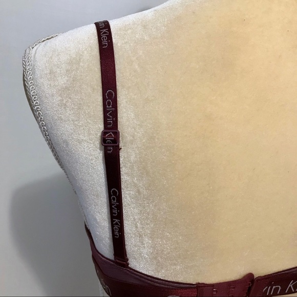 Calvin Klein “2/$20” NWOT Metallic Burgundy Demi Bra Women 34B - Picture 6 of 14